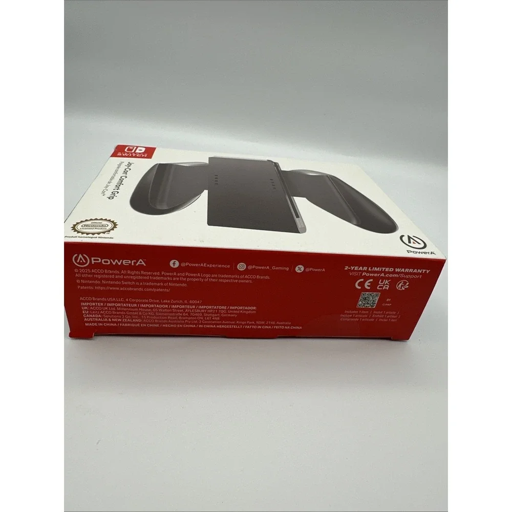 PowerA Joy-Con Comfort Grip Ergonomic for Nintendo Switch - Black